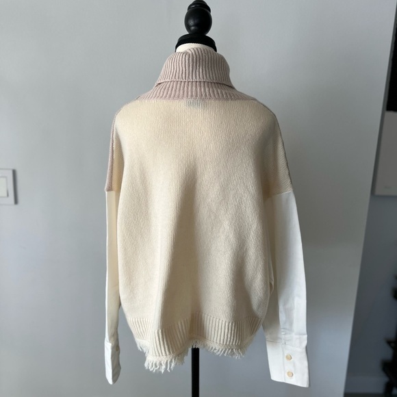 Mixed Media Turtleneck Sweater - Picture 4 of 15